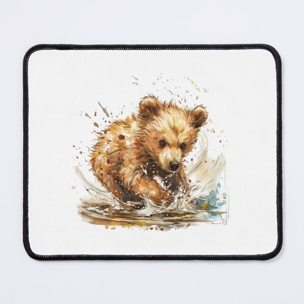 Item preview, Bear Cub | Cute Woodland Animal Watercolor Art designed and sold by Mandayartstudio.