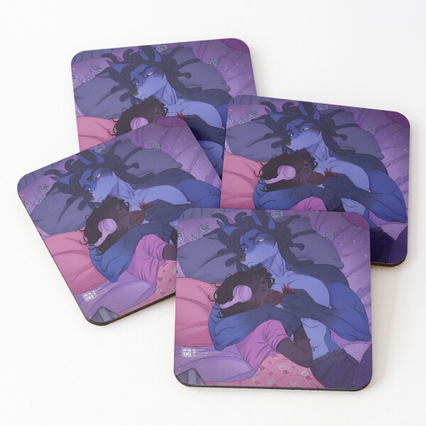 Item preview, Peaceful Night Embrace Between Two Anthro Characters designed and sold by J-Mindful.