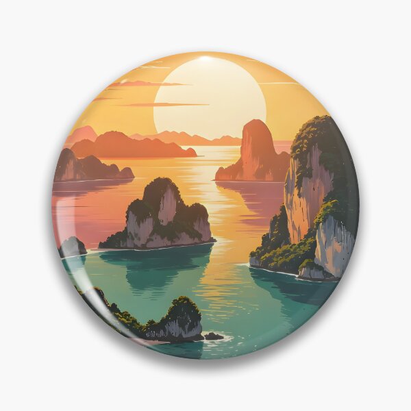 Item preview, Ang Thong Marine Park – Retro Sunset Poster designed and sold by Spirit of Siam.