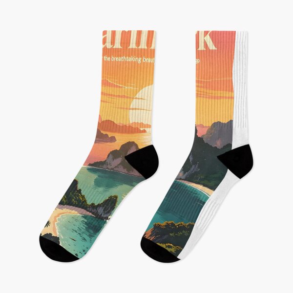 Item preview, Ang Thong Marine Park – Retro Sunset Poster designed and sold by Spirit of Siam.