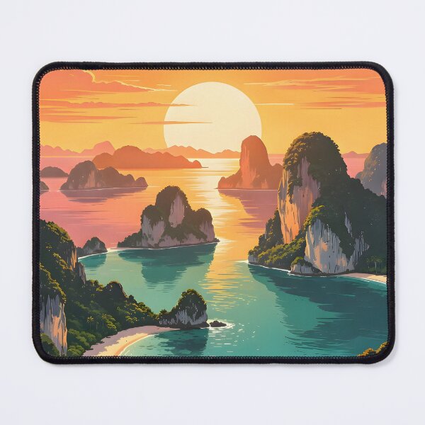 Item preview, Ang Thong Marine Park – Retro Sunset Poster designed and sold by Spirit of Siam.
