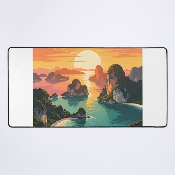 Item preview, Ang Thong Marine Park – Retro Sunset Poster designed and sold by Spirit of Siam.