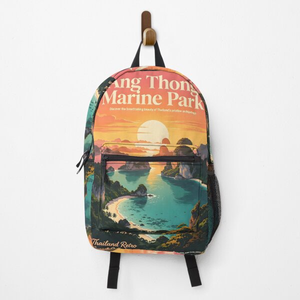 Item preview, Ang Thong Marine Park – Retro Sunset Poster designed and sold by Spirit of Siam.