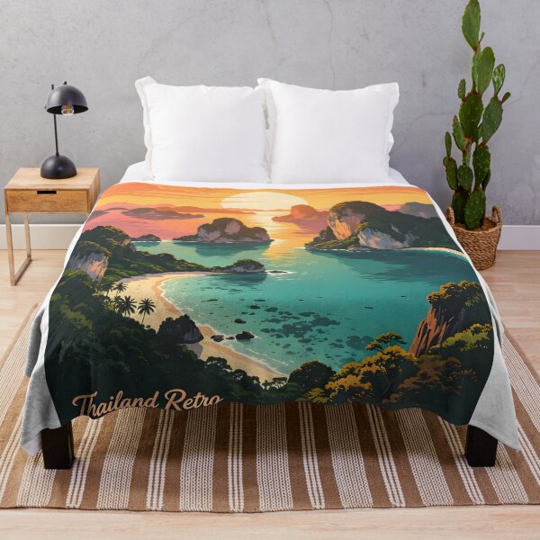 Item preview, Ang Thong Marine Park – Retro Sunset Poster designed and sold by Spirit of Siam.