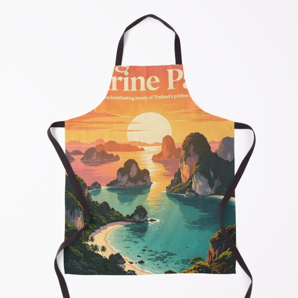 Item preview, Ang Thong Marine Park – Retro Sunset Poster designed and sold by Spirit of Siam.
