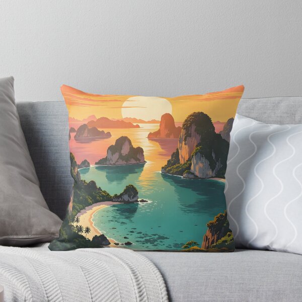 Item preview, Ang Thong Marine Park – Retro Sunset Poster designed and sold by Spirit of Siam.
