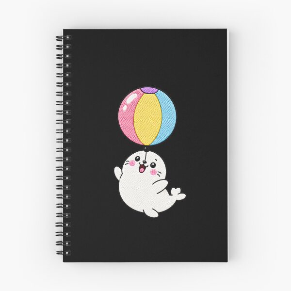 Item preview, Funny Seal Balancing Balloon Kawaii Embroidery Patch designed and sold by ColorSplash123.