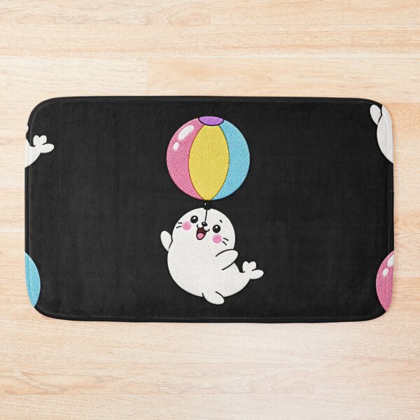 Item preview, Funny Seal Balancing Balloon Kawaii Embroidery Patch designed and sold by ColorSplash123.