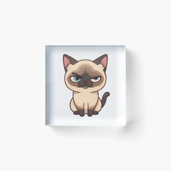 Item preview, Cute Judging Siamese Cat Sticker | Sassy Cat Lover Design designed and sold by VINTOR-.