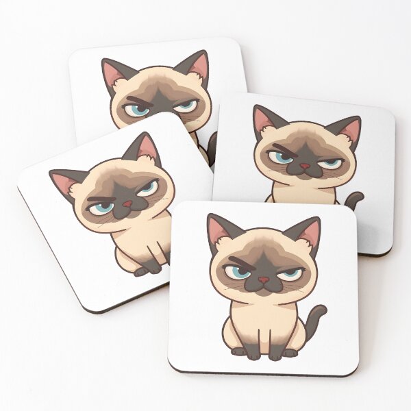 Item preview, Cute Judging Siamese Cat Sticker | Sassy Cat Lover Design designed and sold by VINTOR-.