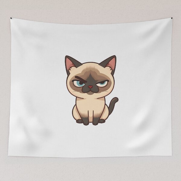 Item preview, Cute Judging Siamese Cat Sticker | Sassy Cat Lover Design designed and sold by VINTOR-.