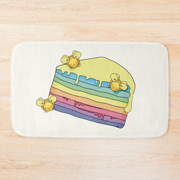 Item preview, Cute Rainbow Crepe Cake and Bumble Bees designed and sold by Karin Taylor.