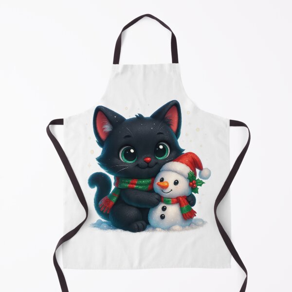 Item preview, Cat Cuddling Snowman | Kawaii Christmas Kitty and Snowman Friend | Cute Winter Cat designed and sold by PrintCreations9.
