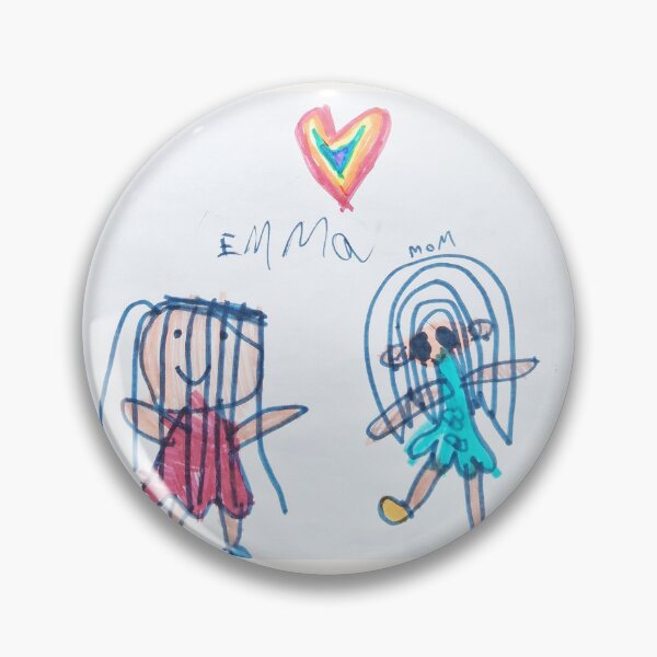 Item preview, Sweet Emma and Mom with Rainbow Heart designed and sold by TwoLinesArt.
