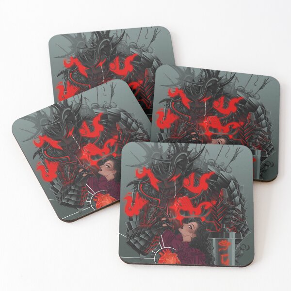 Item preview, Dark Knight Holding a Woman with Fiery Red Magic designed and sold by J-Mindful.
