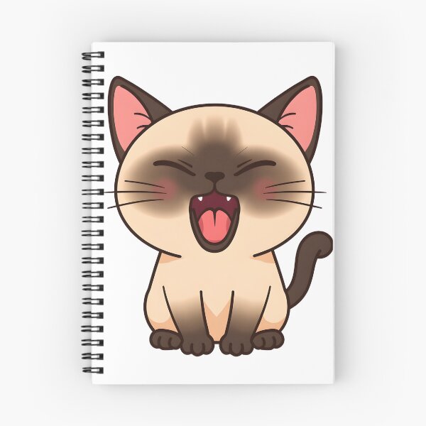 Item preview, Cute Yawning Siamese Cat Sticker | Sleepy Cat Lover Design designed and sold by VINTOR-.