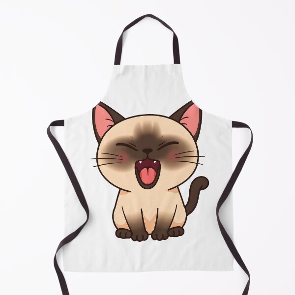 Item preview, Cute Yawning Siamese Cat Sticker | Sleepy Cat Lover Design designed and sold by VINTOR-.