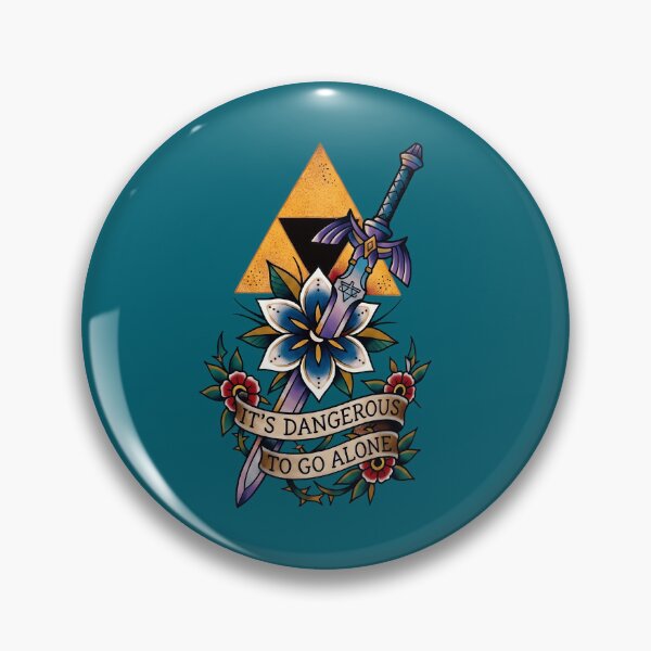 Item preview, Traditional Zelda Master Sword Tattoo designed and sold by Fictional Ink Society.