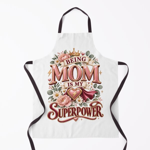 Item preview, Mom Is My Superpower Floral Superhero Emblem designed and sold by Chic_Clip_Craft.