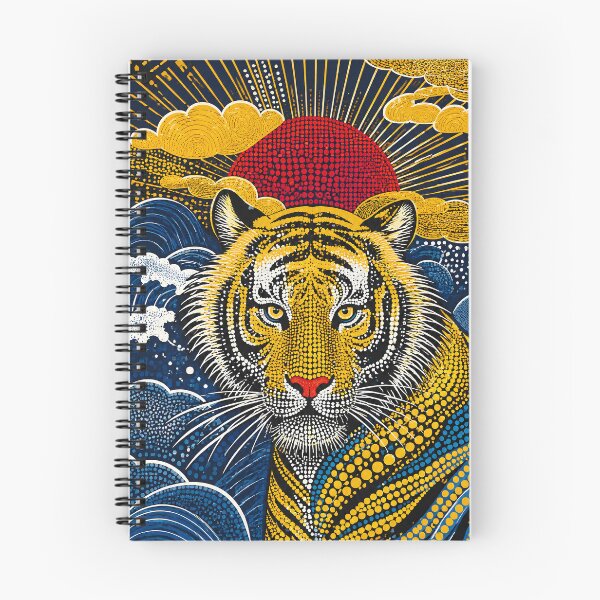 Item preview, Aboriginal Dot Painting Style Japanese Tiger Art Print designed and sold by infinitearte.