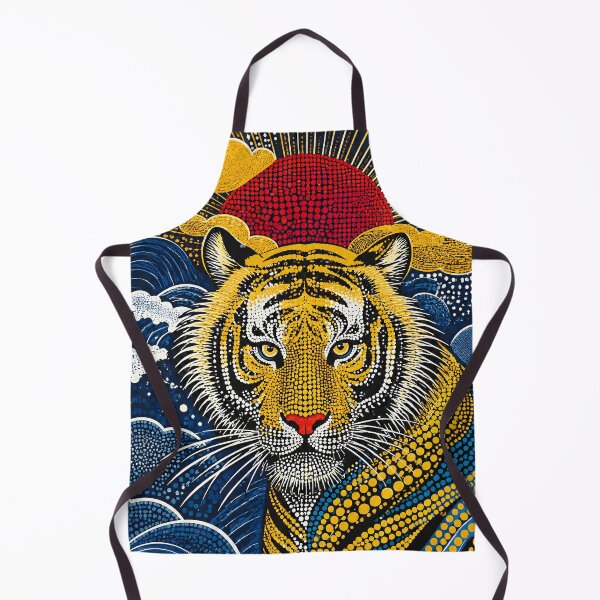 Item preview, Aboriginal Dot Painting Style Japanese Tiger Art Print designed and sold by infinitearte.
