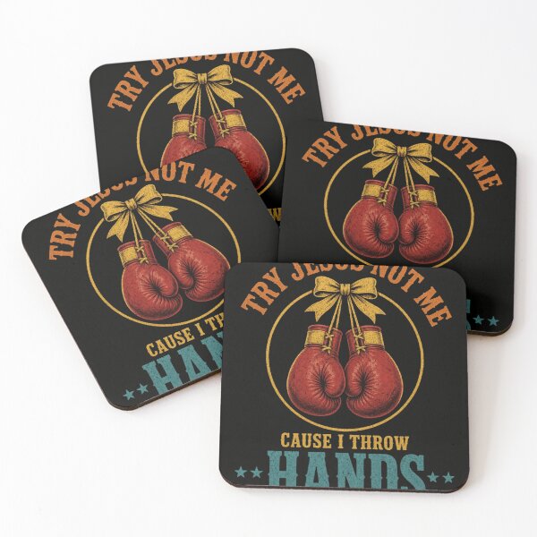 Item preview, Try Jesus Not Me Cause I Throw Hands Boxing Gloves Vintage Coquette designed and sold by haitrieuic96.
