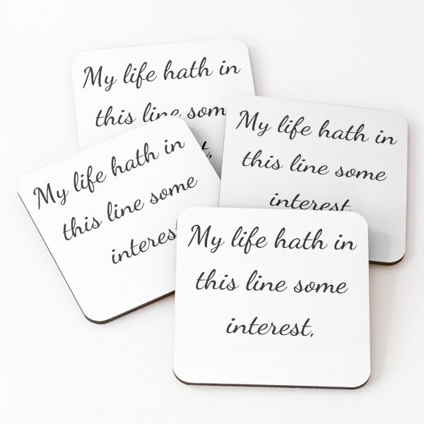 Item preview, “My life hath in this line some interest,” - handwriting black designed and sold by ariksworld.