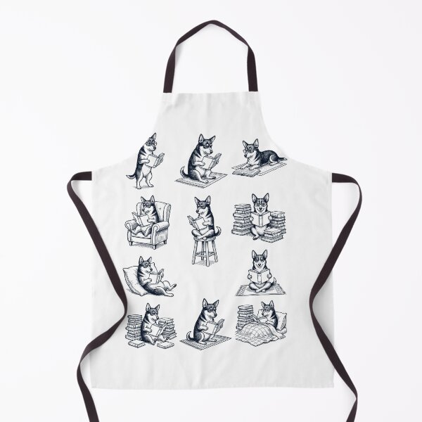 Item preview, Vintage Lancashire Heeler Book Reader Reading Dog Lover designed and sold by dian-rody-crest.