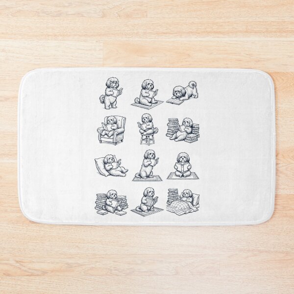 Item preview, Vintage Lhasa Apso Book Reader Reading Dog Lover designed and sold by dian-rody-crest.