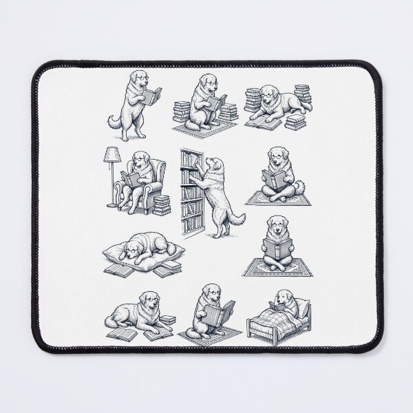 Item preview, Vintage Maremma Sheepdog Book Reader Reading Dog Lover designed and sold by dian-rody-crest.