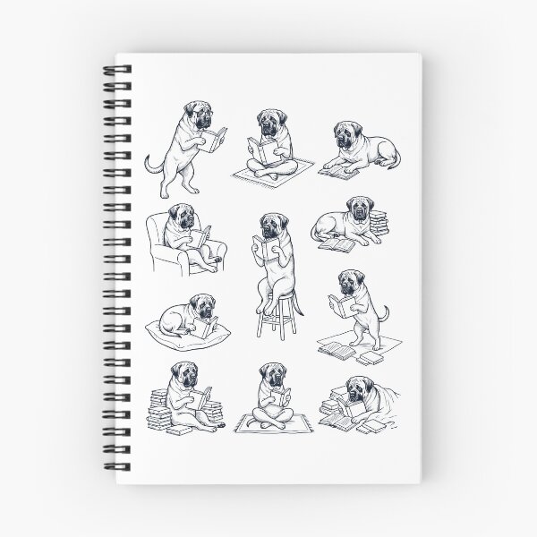 Item preview, Vintage Mastiff Book Reader Reading Dog Lover designed and sold by dian-rody-crest.