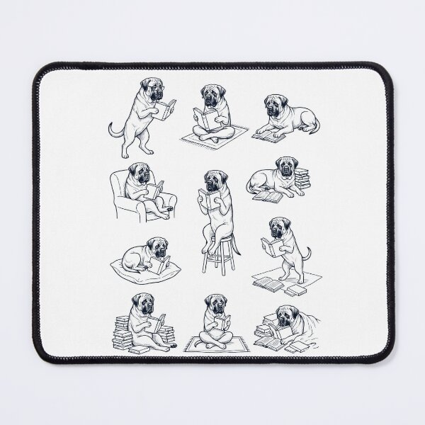 Item preview, Vintage Mastiff Book Reader Reading Dog Lover designed and sold by dian-rody-crest.