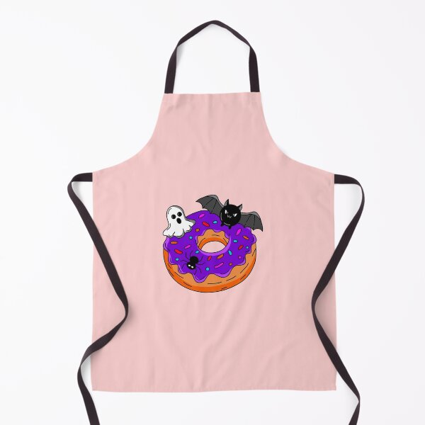 Item preview, Spooky Halloween Bakery Donut with Purple Glaze Ghost Bat and Spider Vector Illustration designed and sold by RS4you.