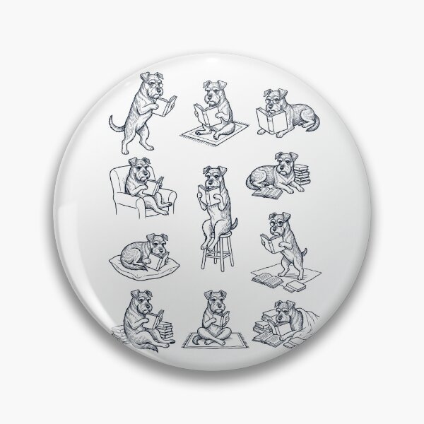 Item preview, Vintage Miniature Schnauzer Book Reader Reading Dog Lover designed and sold by dian-rody-crest.