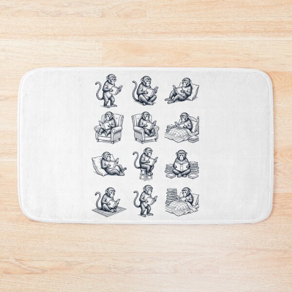 Item preview, Vintage Monkey Book Reader Reading Animal Lover designed and sold by dian-rody-crest.