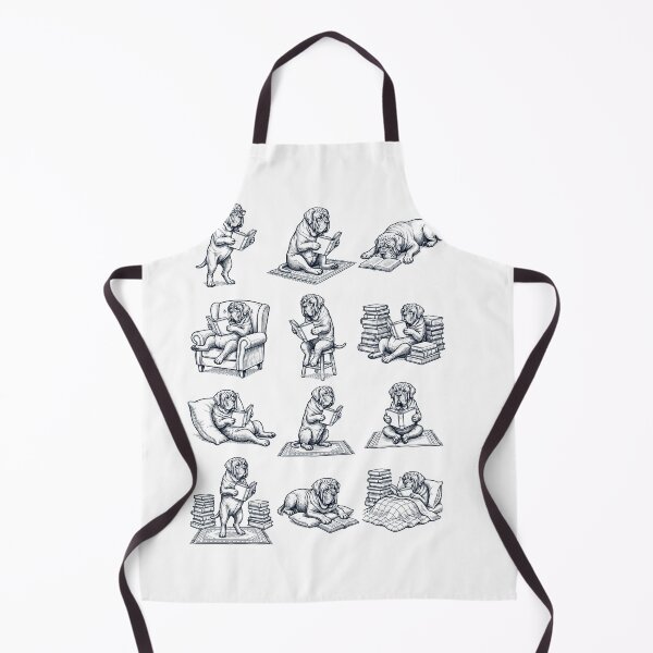 Item preview, Vintage Neapolitan Mastiff Book Reader Reading Dog Lover designed and sold by dian-rody-crest.