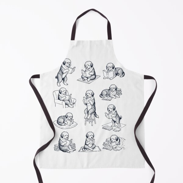 Item preview, Vintage Old English Sheepdog Book Reader Reading Dog Lover designed and sold by dian-rody-crest.