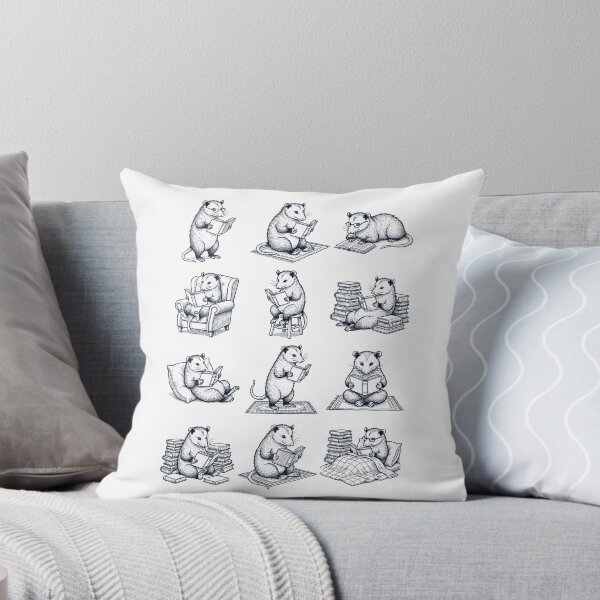 Item preview, Vintage Opossum Book Reader Reading Animal Lover designed and sold by dian-rody-crest.