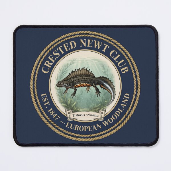 Item preview, Crested Newt Club Vintage Badge Pond Wildlife designed and sold by CalmCapy Co.