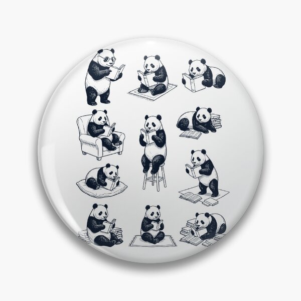 Artikelvorschau, Vintage Panda Buchleser, Tierliebhaber entworfen und verkauft von dian-rody-crest.