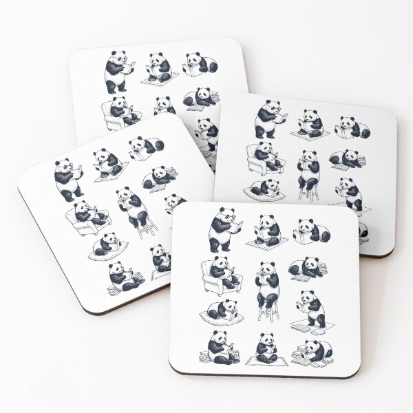 Item preview, Vintage Panda Book Reader Reading Animal Lover designed and sold by dian-rody-crest.