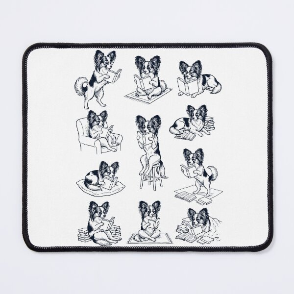 Item preview, Vintage Papillon Book Reader Reading Dog Lover designed and sold by dian-rody-crest.