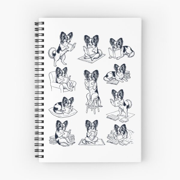 Item preview, Vintage Papillon Book Reader Reading Dog Lover designed and sold by dian-rody-crest.