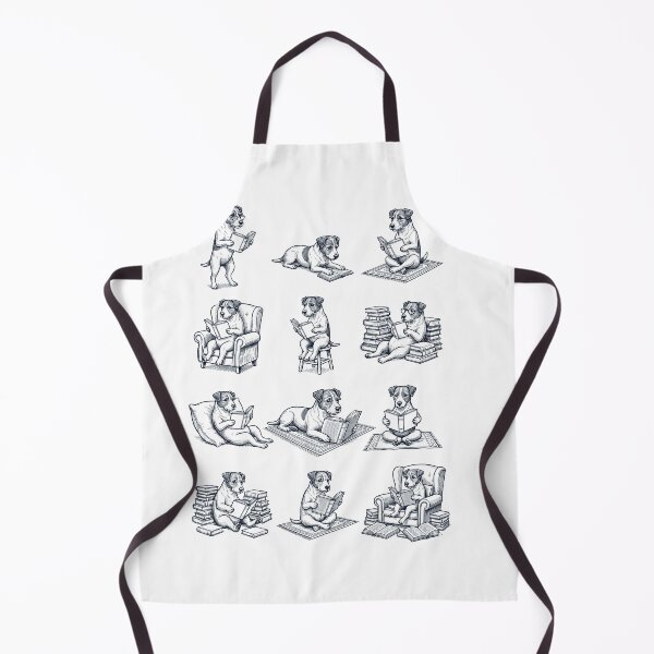 Item preview, Vintage Patterdale Terrier Book Reader Reading Dog Lover designed and sold by dian-rody-crest.