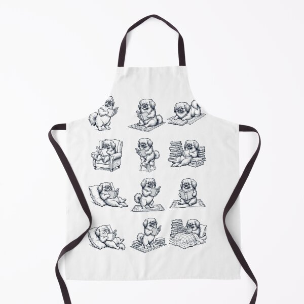 Item preview, Vintage Pekingese Book Reader Reading Dog Lover designed and sold by dian-rody-crest.
