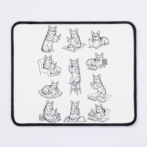 Item preview, Vintage Pembroke Welsh Corgi Book Reader Reading Dog Lover designed and sold by dian-rody-crest.