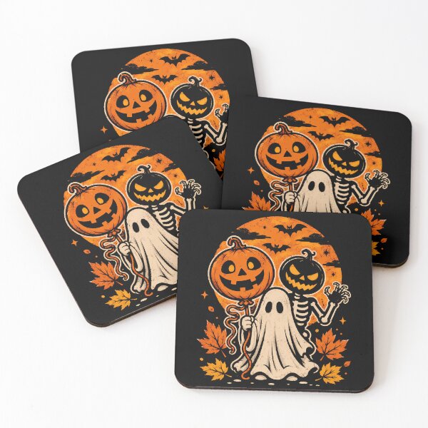 Item preview, Spooky Halloween Trio with Pumpkin and Ghost designed and sold by rafaeltto.