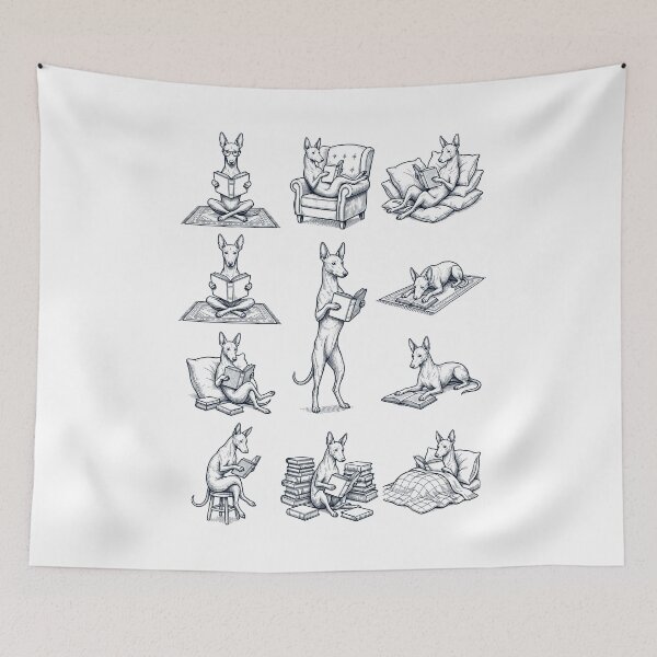 Item preview, Vintage Pharaoh Hound Book Reader Reading Dog Lover designed and sold by dian-rody-crest.