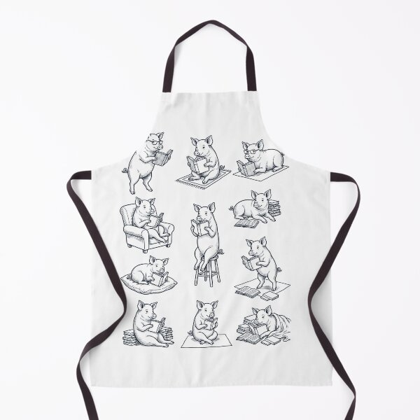 Item preview, Vintage Pig Book Reader Reading Animal Lover designed and sold by dian-rody-crest.