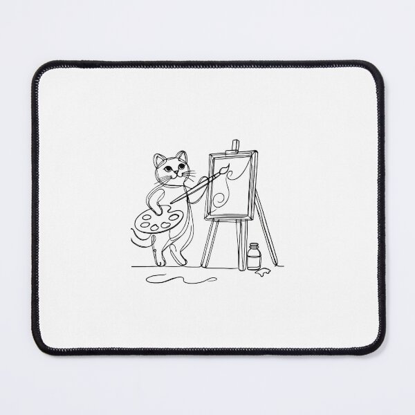 Item preview, Artist Cat Painter – Creative Feline with Canvas, Brush and Palette designed and sold by ChicClicker.